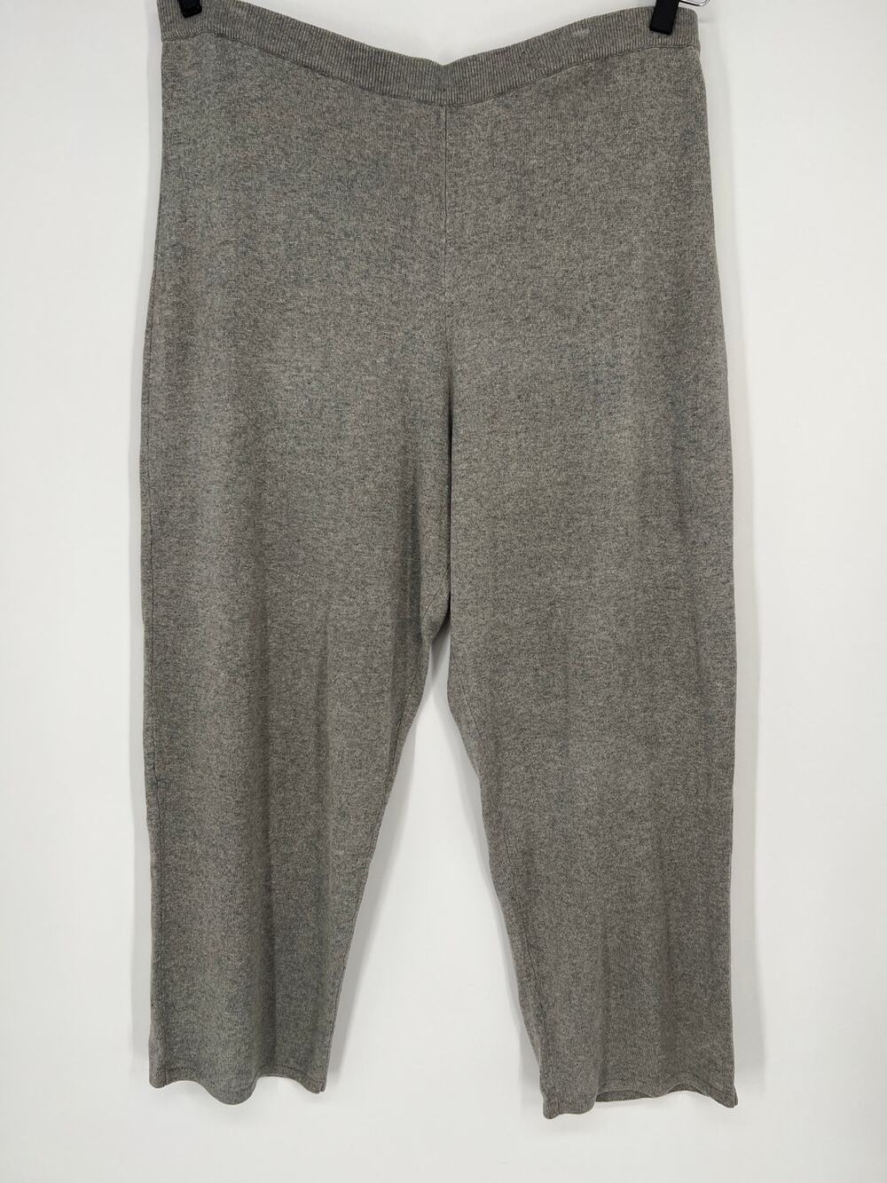 SFW Shop For Women Silk Cashmere Knit Pants 3X Gray Elastic Pull On Lounge NEW